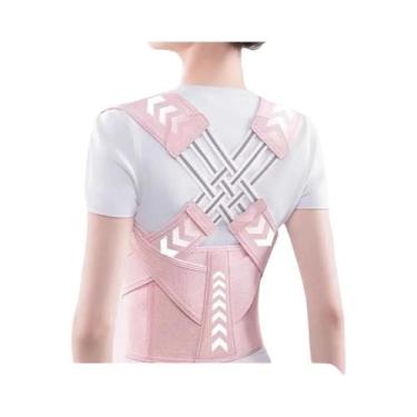 Imagem de Cinto De Suporte Para Costas Ajustável, Corretor De Postura, Alinhador