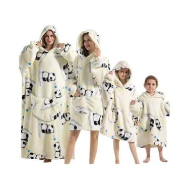 Imagem de Moletom Feminino Oversized Com Capuz De Sherpa, Quente E Aconchegante,