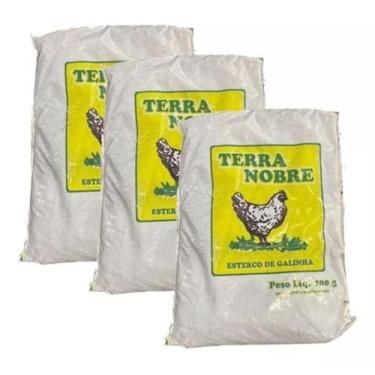 Imagem de kit 3 Esterco De Galinha 700g Terra Nobre Adubo Substrato