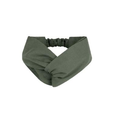 Imagem de Faixa de Cabelo Turbante Bandana Verde Oliva Chef Cozinha - Genérico