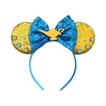 Imagem de Tiara De Orelhas Do Mickey E Da Minnie Com Laços De Lantejoulas, Acess