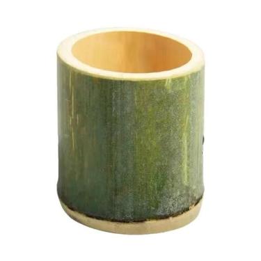 Imagem de Copo De Bambu De Grande Diâmetro Para Chá Com Leite, Sorvete, Decoraçã