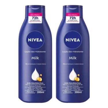Imagem de Kit C2 Loção DeoHidratante Corporal NIVEA Milk 72h 200ml