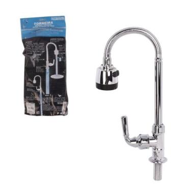Imagem de Torneira Gourmet Flexível de Mesa com Ducha 1/2'' - Inox - STARTOOLS