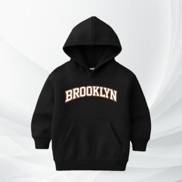 Imagem de Blusa de Moletom Infantil Brooklyn com Capuz Flanelada Moleton Conforto Premium Estilo Streetwear-Unissex