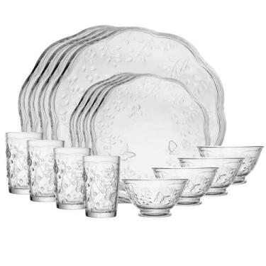 Imagem de Jogo de Jantar 16 peças New Butterfly Cristal Ecológico Lyor