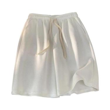 Imagem de Bermudas Casuais De Verão Para Homens, Estilo Solto, Moda Esportiva, C