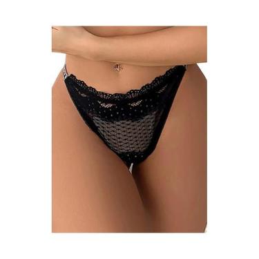 Imagem de Calcinhas Femininas De Renda Floral Com Cintura Baixa, Tanga Respiráve