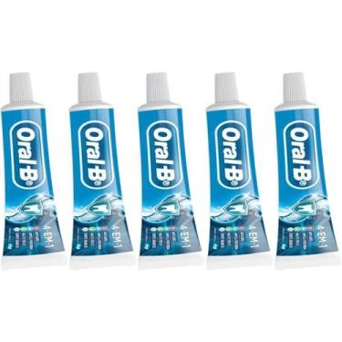 Imagem de 5x Creme Dental Oral-B Pasta de dente 4 em 1 Llimpeza Profunda 70g