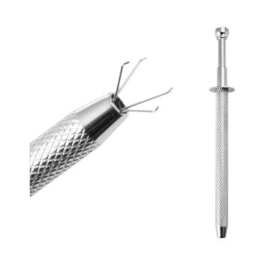 Imagem de Pinça Profissional De Aço Inoxidável 316L Para Piercing Corporal: Nari
