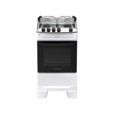 Imagem de Fogão 4 Bocas Atlas Mônaco Top Mesa De Inox A Gás Bivolt Branco, Branc
