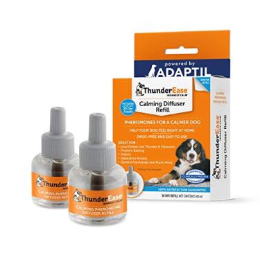 Imagem de ThunderEase Refill difusor de feromônio calmante de cães | Alimentado por ADAPTIL | Veterinário recomendado para aliviar a ansiedade de separação, estresse latido e mastigação, e o medo de fogos de artifício e tempestades (60 dias
