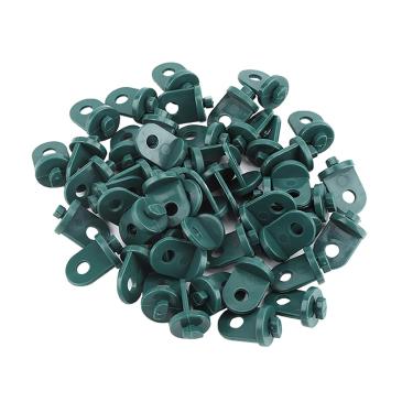 Imagem de Gancho de Estufa, 50 Pçs Gancho de Estufa de Plástico, Cabide de Flores, Conjunto de Clipes de Suspensão, Dispositivos de Estufa, Ferramenta de Suspensão(green)