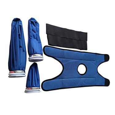 Imagem de Newmind Sacos de gelo 28 cm, 22,8 cm, 15,2 cm, com suporte flexível, ajustável, reutilizável para lesões no joelho, perna, ombro, contusões