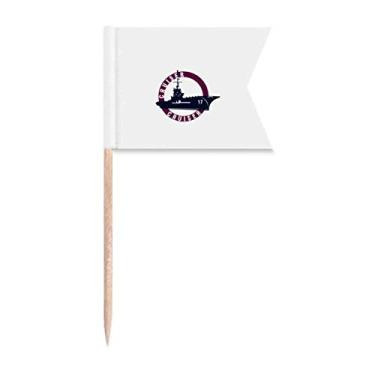 Imagem de Cruiser Military Operations Ocean Toothpick Flags Marcação de rotulagem para bolo de festa, prato de queijo