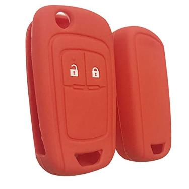 Imagem de YJADHU Capa de silicone para chave de carro, apto para Buick Regal Lacrosse Encore Excelle GT XT Opel Insignia Vauxhall Astra MOKKA Zafira, vermelho