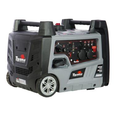 Imagem de Gerador à Gasolina Digital TG3500ISPXP Monofásico 220v 60hz 3.5kw Partida Manual Cabinado com Rodas e Alça Toyama