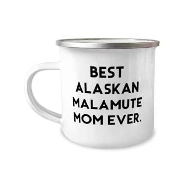Imagem de Cão de Malamute do Alasca para mãe do cachorro, melhor malamute do Alasca, linda caneca de campista, 355 ml, de amigos
