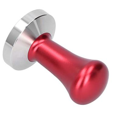 Imagem de Espremedor de café expresso, violador ergonômico removível, aço inoxidável de 58 mm para casa café (vermelho)