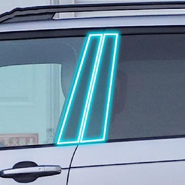 Imagem de LAVIYE Acessórios exteriores do protetor do carro, para Land Rover Discovery 5 2017-2022 Janela central pilar protetor Película anti-risco