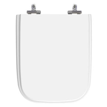 Imagem de Assento Sanitário Tivoli Branco Neve Tampa para Vaso Ideal de Madeira Laqueada 