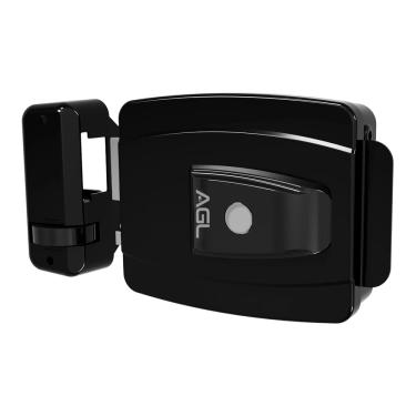 Imagem de Fechadura AL100 42mm interna tetra conve 12V botão preta AGL