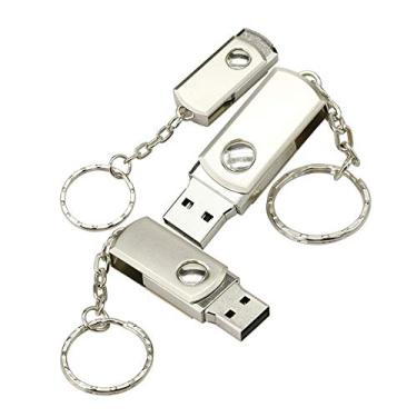 Imagem de Pen Drive de metal de 64 GB USB 3.0 Mini Pen Drive PenDrive USB Stick USB 3.0 Flash Disk (Prata)