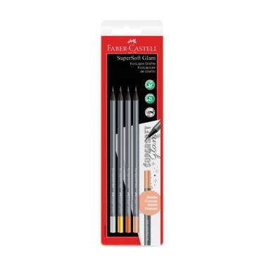 Imagem de EcoLápis Grafite Supersoft Glam Faber-Castell, 4 unidades