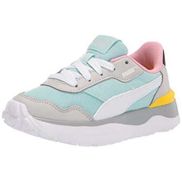 Imagem de PUMA Tênis infantil unissex R78 Voyage, Sapato Infantil, Calçados, Eggshell Blue-puma branco-cinza, violeta, 5.5 Big Kid