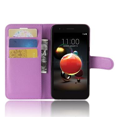 Imagem de Capa para LG X20, capa carteira flip de couro PU premium com compartimento para cartão, suporte e fecho magnético [capa interna de TPU à prova de choque] Compatível com LG X20