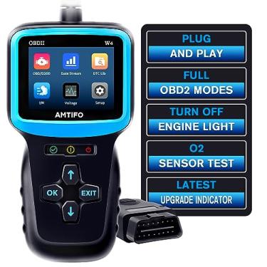 Imagem de AMTIFO OBD2 Scanner Auto Check Car Engine Clear Fault Code Reader Kit de ferramentas de verificação de diagnóstico automotivo Tela colorida W4