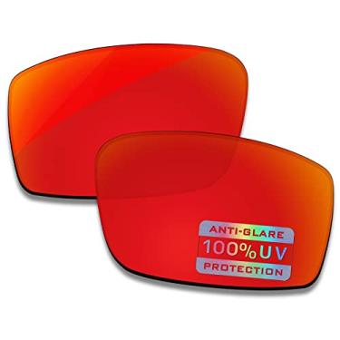 Imagem de Bowyer Lentes de reposição polarizadas para óculos de sol Oakley Gascan OO9014 - Espelho vermelho fogo