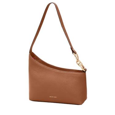 Imagem de Mariart Lírio Bolsa Shoulder Feminina de Couro Bovino Legítimo (Camel)