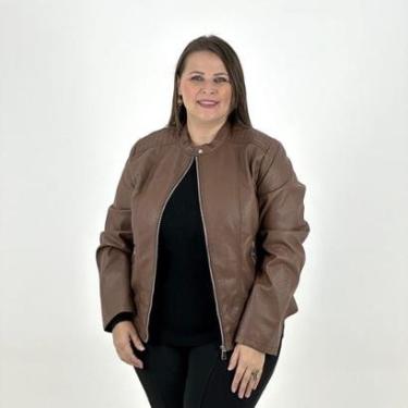 Imagem de Jaqueta City Lady P.U Plus Size com Zíper Feminina-Feminino