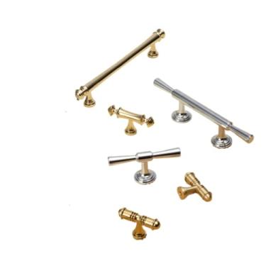 Imagem de Puxadores de porta de móveis cromados de latão para armários e gavetas armário de vinho puxa ferragens de móveis, botão cromado