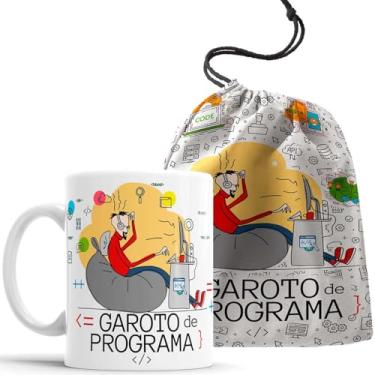 Imagem de Caneca Garoto De Programa desenvolvedor com saquinho