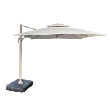 Imagem de Ombrelone Lateral Trancoso Fratini 300 cm Aluminio Fendi Capa Poliéster Base Lateral Plus HDPE