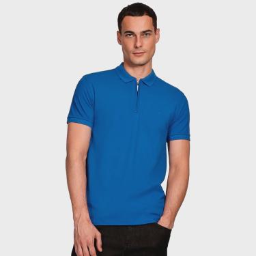 Imagem de Camisa Polo Aramis Piquet Zip Ve25 Azul Royal Masculino