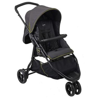 Imagem de Carrinho De Bebê Burigotto Cr3 De 0 Até 15kg Para Passeio Cinza Escuro Com Neon