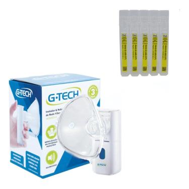 Imagem de Mini Inalador Nebulizado Rede Vibratoria + Soro Fisiologico