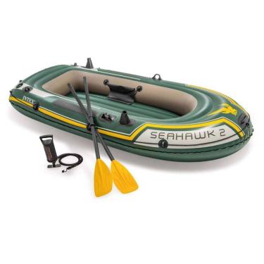 Imagem de Barco Bote Inflável Intex Seahawk 200 Kg Par de Remos Bomba