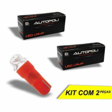 Imagem de Lâmpada Luz de Painel Porta Luvas Autopoli LED Esmagadinha Vermelho 12