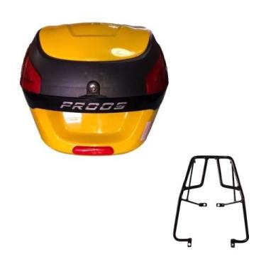 Imagem de Baú 29 litros Amarelo com Bagageiro para Biz 1998 até 2005 - Awa