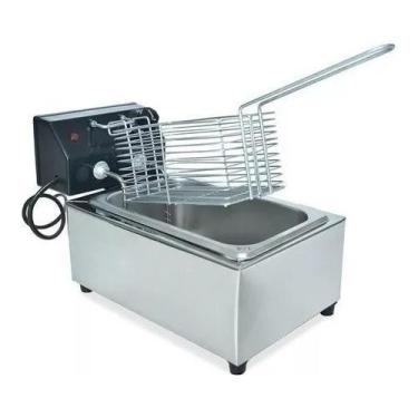 Imagem de Fritadeira Elétrica 3 Litros 1 Cuba Profissional Inox - GG Inox, 220V