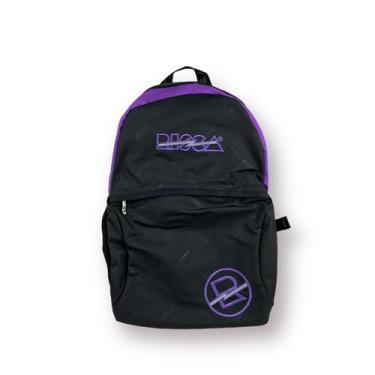 Imagem de Mochila Risca Emborrachada Impermeável 9072, PRETO/ROXO