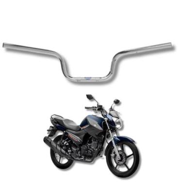 Imagem de Guidão Ybr 125 2001 ate 2015 Factor Yamaha Com Furos Para O Peso Rosca