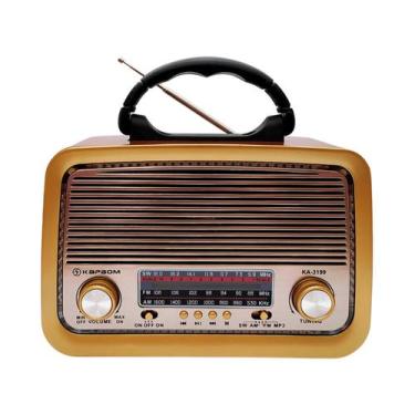 Imagem de Rádio Retrô Recarregável Bluetooth Portátil Am Fm - Kapbom