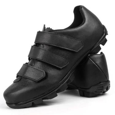 Imagem de Sapatilha Para Pedal Ciclismo Com Clip De Encaixe - SapatoFran, Preto,