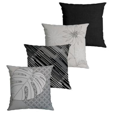 Imagem de Kit 4 Capas de Almofada Decorativa Belchior com Zíper Tecido Especial 