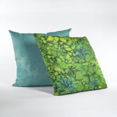 Imagem de Kit Capa de almofada Decorativa Estampada Folhagem Jardim Vertical - M